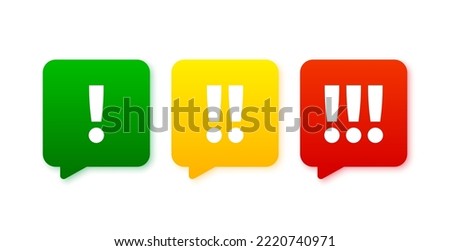 High Medium Low priority icon set. Miscellaneous symbols isolated on white background. Vector illustration.