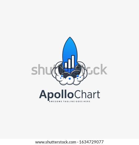 Vector Logo Illustration Apollo Chart Line Art Style