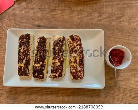 Goat cheese is one of the most caloric cheeses on the market, but it is very nutritious and has an intense flavor. It is always a success, better grilled Foto stock © 