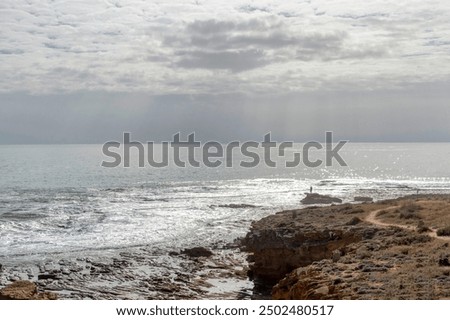 Similar – Image, Stock Photo Water drop above wavy surface