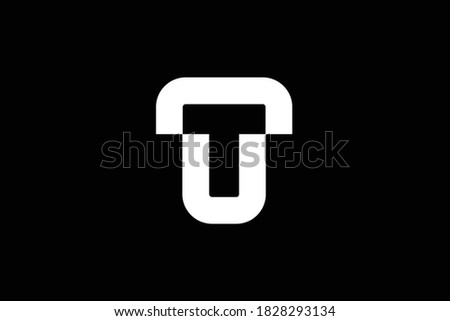 T letter logo design on luxury background. TT monogram initials letter logo concept. TU icon design. UT elegant and Professional letter icon design on black background. T TT TU UT
