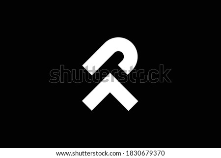 PR letter logo design on luxury background. RP monogram initials letter logo concept. PR icon design. RP elegant and Professional letter icon design on black background. P R RP PR Stock fotó © 