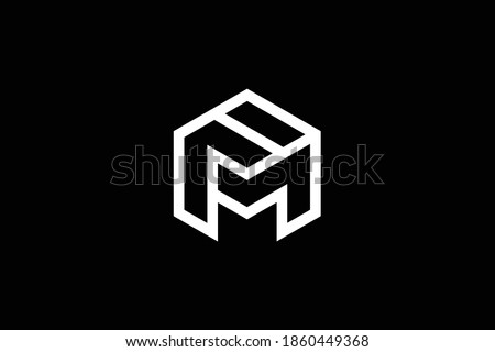 FM letter logo design on luxury background. MF monogram initials letter logo concept. FM icon design. MF elegant and Professional white color letter icon design on black background. M F