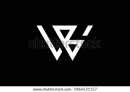 WB letter logo design on luxury background. BW monogram initials letter logo concept. WB icon design. BW elegant and Professional white color letter icon design on black background. W B