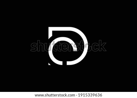 DC letter logo design on luxury background. CD monogram initials letter logo concept. DC icon design. CD elegant and Professional white color letter icon on black background.