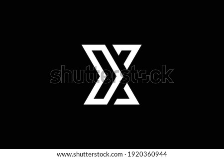 Initial DX XD modern monogram and elegant logo design, Professional Letters Vector Icon Logo on black background.