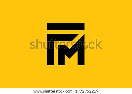 FM letter logo design on luxury background. MF monogram initials, letter logo concept. FM icon design. MF elegant and Professional black color letter icon design on background.
