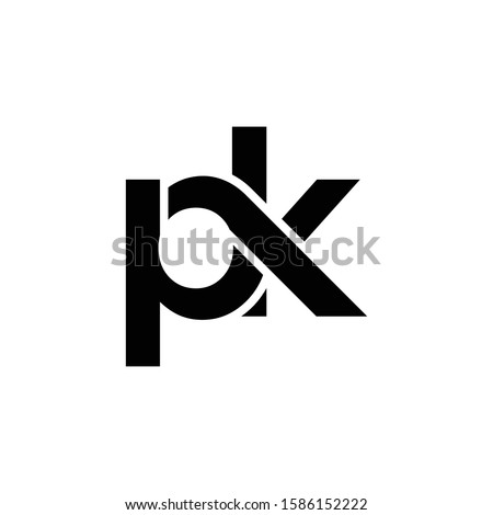 PK logo. Company logo. Monogram design. Letters P and K.
 Stock fotó © 