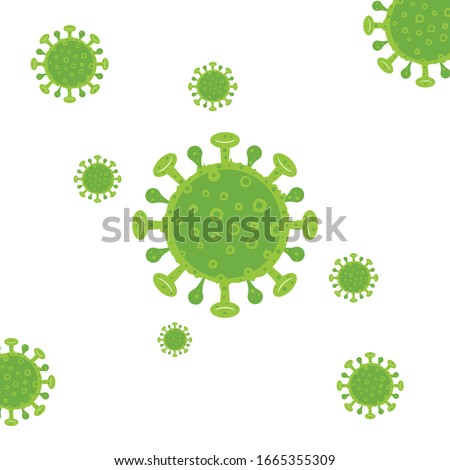 Virus Corona vectors. Corona Virus in Wuhan.corona virus infection.White Background. Vector Illustration.