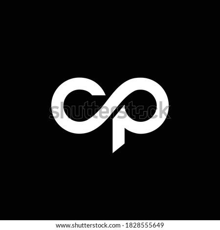 initial letter logo CP, PC, template logo design vector