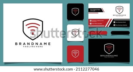 Hotspot Shield Logo Template Design with business card design template