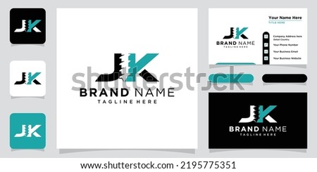 Initial JK drilling logo design vector template