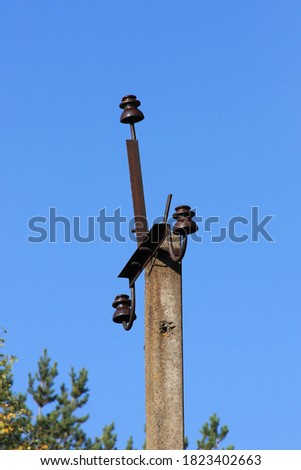 Similar – Image, Stock Photo Power pole without connection