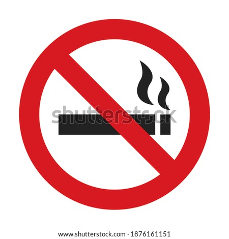 No Smoking Area. Restriction Sign.