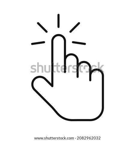 Hand click cursor and pointer icon. Mouse hover UI illustration design