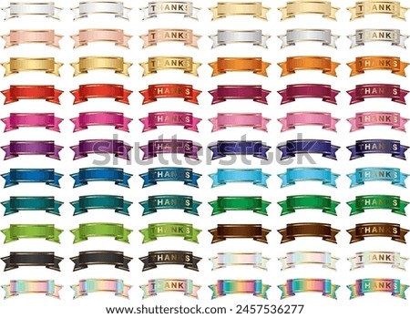 Illustration of ribbon color variations