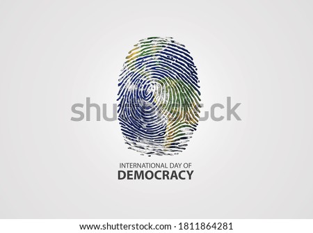 Design for International Day of Democracy 15th September. International Day of Democracy provides an opportunity to make people appreciate the importance of democracy and the effective of Human Rights