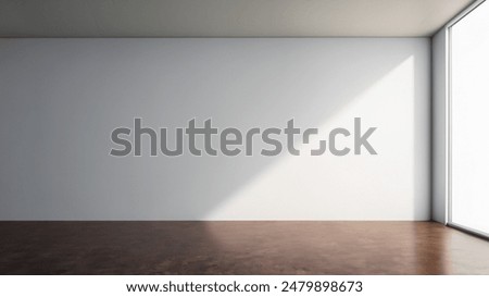 Similar – Image, Stock Photo empty white room with wooden parquet floor before renovation