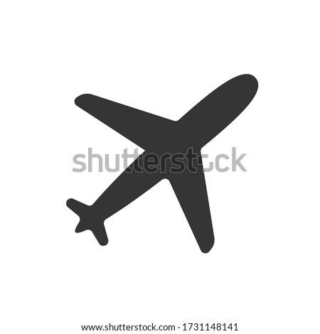 isolated airplane icon on the white background. Air fly isolated sign.