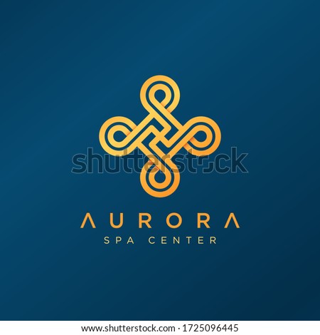 Spa Center Logo Design. Modern and simple icon for luxury cosmetic, fashion, jewelry, beauty salon, spa center or hotels. Abstract sign for premium brand.