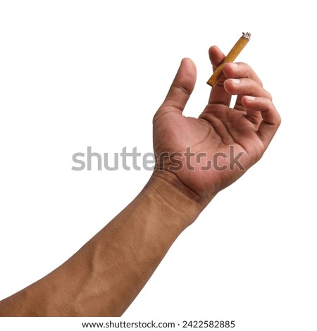 Similar – Image, Stock Photo Hand holding a cigarette