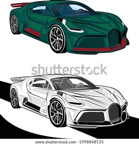 Fast Super Sports Car Vector