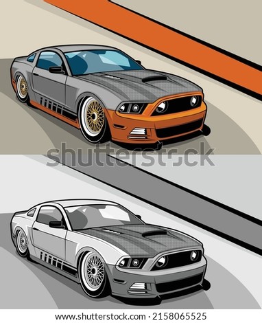 American Sport Cars Grey and Orange