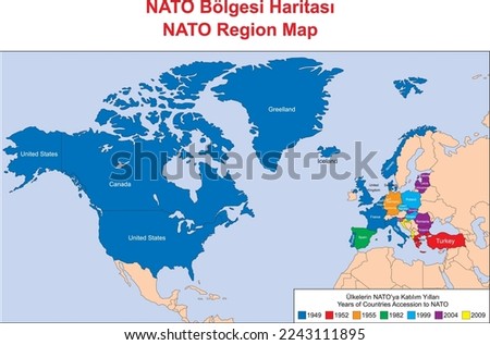 NATO Region Map, educational illustrator