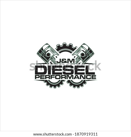 Diesel engine creative logo design