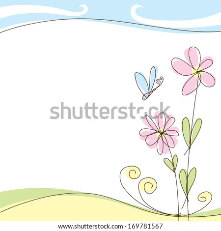 Abstract background with flowers and spa?e for your text