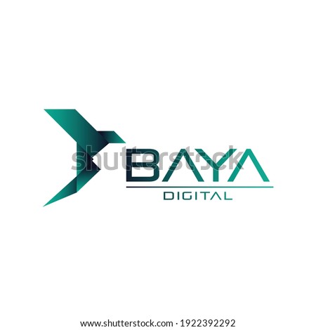 A logo with a Baya bird for digital industry. modern vector logo.