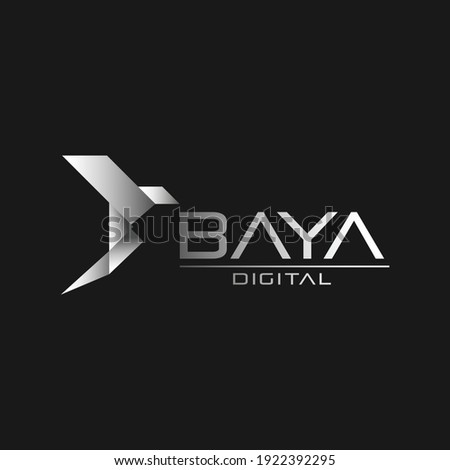 A logo with a Baya bird for digital industry. modern vector logo.