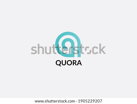 Quora Abstract Q letter minimalist logo design