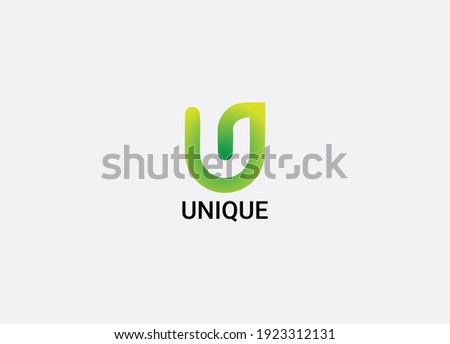 Unique Abstract U letter modern logo design Foto stock © 