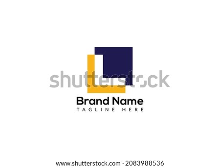 Abstract L letter modern initial lettermarks logo design Stock fotó © 