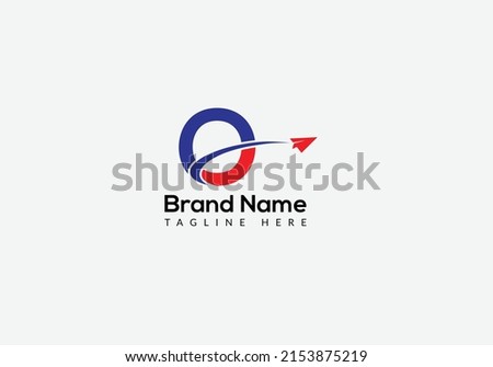 News Logo On Letter O Template. News Logo On O Letter, Initial News Sign Concept Template Foto stock © 