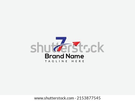 News Logo On Letter 7 Template. News Logo On 7 Letter, Initial News Sign Concept Template