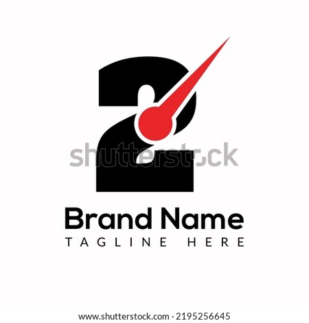 Time Template On 2 Letter. Fast And Time Logo Design Watch Concept