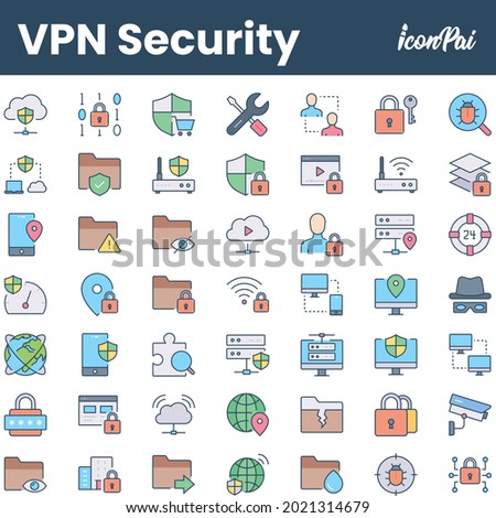 Virtual private network VPN security icon