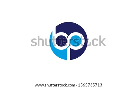 B & P Letters joint logo design vector template - Vector