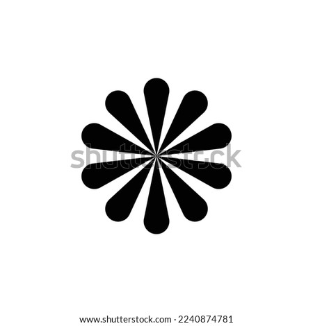 Asterisk icon. Asterisk sign. Flat rounded icon of ten pointed asterisk isolated on white background. Vector illustration
