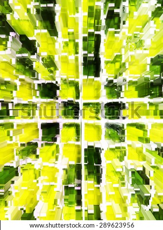 abstract yellow mosaic dimension zoom background