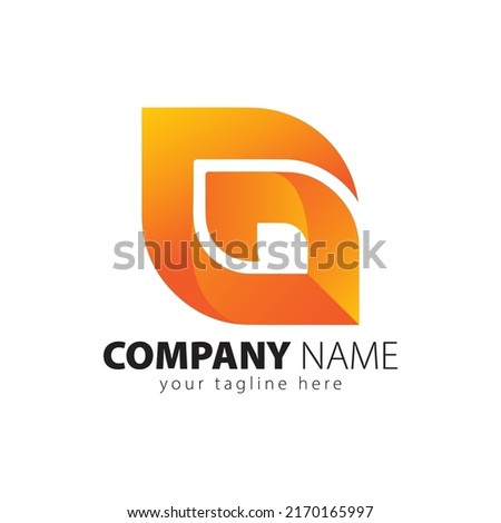Initial letter G luxury logo, logo template vector design, Letter g logo with fire element, Letter G Fire Logo Stok fotoğraf © 