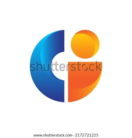 Letter CI Logo Design Template, letter C logo, editable and easy to custom