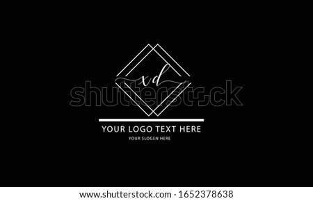 xd dx abstract vector logo monogram template