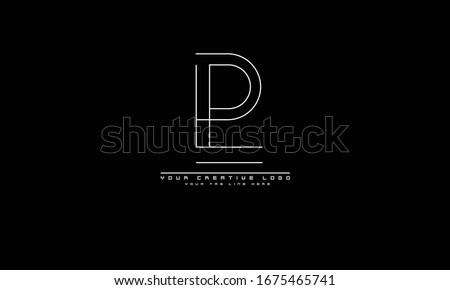 LP PL L P abstract vector logo monogram template Stock fotó © 