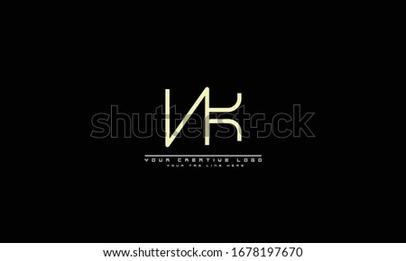 NK KN abstract vector logo monogram template