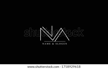 NA AN abstract vector logo monogram template