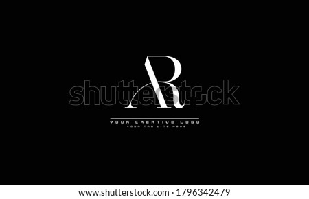 AR RA abstract vector logo monogram template Stock fotó © 
