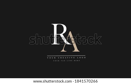RA AR abstract vector logo monogram template Stock fotó © 